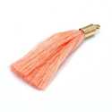 Kwastje met kapje, zalm, goud, 40 mm (3 st.)