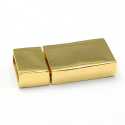 Magneetslot, goud, 28 x 12 mm, binnenmaat 10 x 3 mm (2 st.)