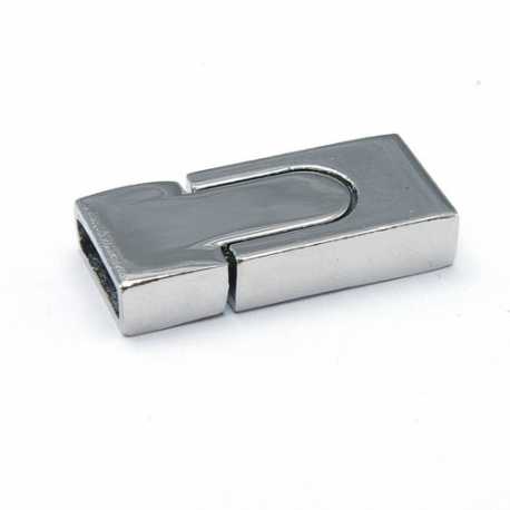 Magneetslot, zilver, 28 x 12 mm, binnenmaat 10 x 3 mm (2 st.)
