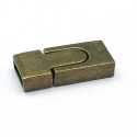 Magneetslot, DQ, antiquegoud, 28 x 12 mm, binnenmaat 10 x 3 mm (2 st.)