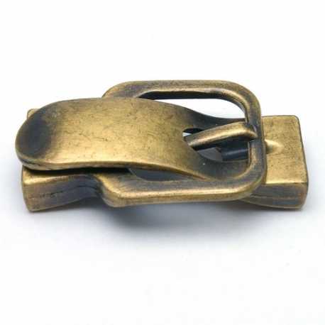 Magneetslot, DQ, antique goud, 35 x 21 mm, binnenmaat 9,5 x 2 mm (1 st.)
