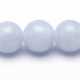 Gekleurd steen kraal, rond, ijsblauw, 10 mm (streng)
