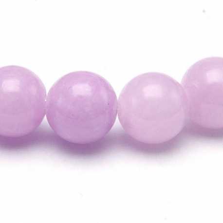 Gekleurd steen kraal, rond, lila, 8 mm (streng)