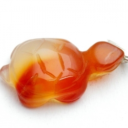 Halfedelsteen hanger Agaat schildpad (1 st.)