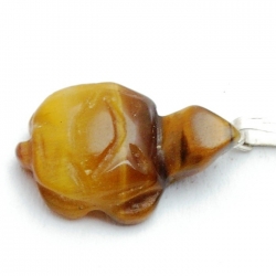 Halfedelsteen hanger Tigereye schildpad (1 st)