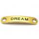 Tussenstuk, goud, DREAM, 38 x 8 mm (3 st.)