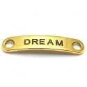 Tussenstuk, goud, DREAM, 38 x 8 mm (3 st.)