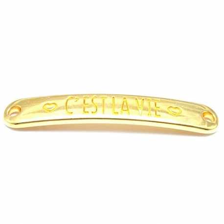 DQ tussenstuk goud quote C'est la vie 7 x 40 mm (1 st.)
