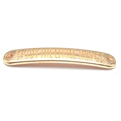 DQ tussenstuk roségoud quote Enjoy the little things 7 x 40 mm (1 st.)