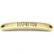 DQ tussenstuk antique goud quote I love you 7 x 40 mm (1 st.)