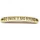 DQ tussenstuk antique goud quote To infinity and beyond 7 x 40 mm (1 st.)