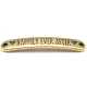 DQ tussenstuk antique goud quote Happily ever after 7 x 40 mm (1 st.)