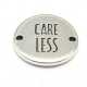 DQ tussenstuk antique zilver quote Care Less 20 mm (1 st.)
