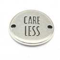 DQ tussenstuk antique zilver quote Care Less 20 mm (1 st.)