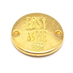 DQ tussenstuk goud quote Easy as pie 20 mm (1 st.)