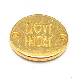 DQ tussenstuk goud quote I love friday 20 mm (1 st.)
