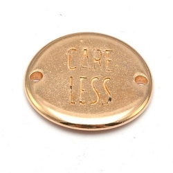 DQ tussenstuk roségoud quote Care less 20 mm (1 st.)