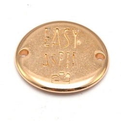 DQ tussenstuk roségoud quote Easy as pie 20 mm (1 st.)