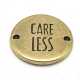 DQ tussenstuk antique goud quote Care Less 20 mm (1 st.)