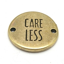 DQ tussenstuk antique goud quote Care Less 20 mm (1 st.)