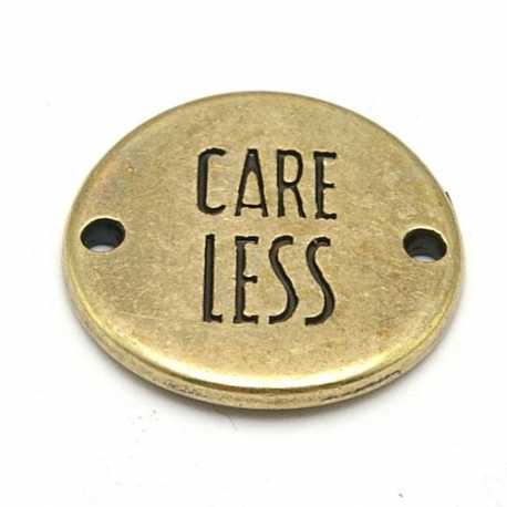 DQ tussenstuk antique goud quote Care Less 20 mm (1 st.)