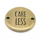 DQ tussenstuk antique goud quote Care Less 20 mm (1 st.)