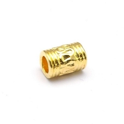 Leerschuiver, DQ, goud, 9 x 6 mm, rijggat 4 mm (5 st.)