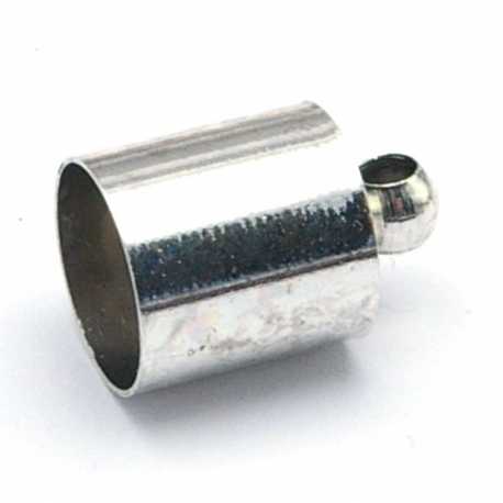Eindkapje, antique zilver, 8 x 12 mm, binnenmaat 7,5 mm (10 st.)
