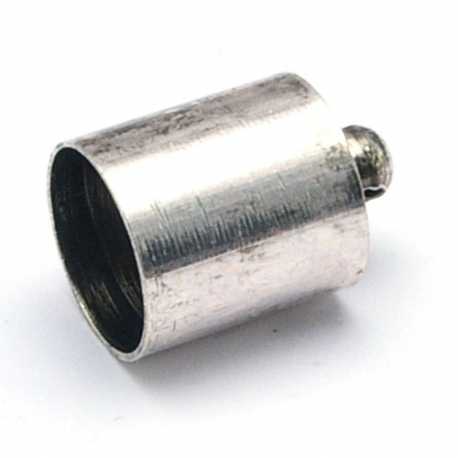 Eindkapje, antique zilver, 9 x 13 mm, binnenmaat 8,5 mm (10 st.)