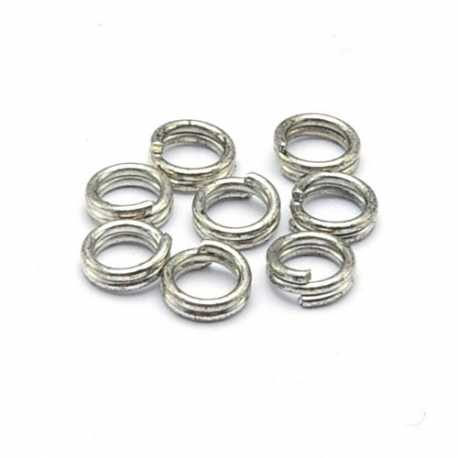 Ring split antique zilver 4 mm (10 gram)