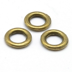 Dichte ring, antique goud, 8 mm (ca. 37 stuks)