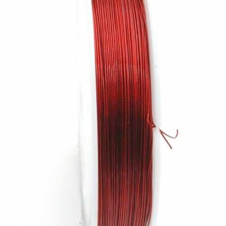 Staaldraad rood 0.6mm (100 meter)