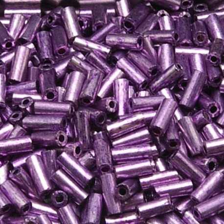 Rocailles, lila, metallic, staafje, 5 mm (50 gr.)