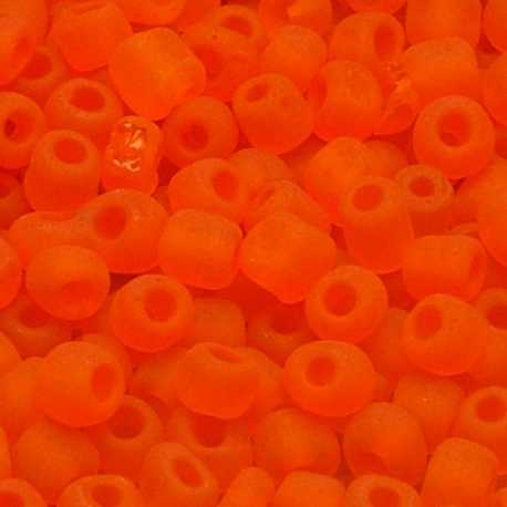 Rocailles, oranje, frost, ca. 4 mm (50 gr.)