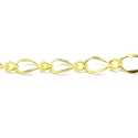 Jasseron ketting, goud, 6 x 4 mm (2 mtr.)