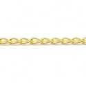 Jasseron ketting, goud, 3 x 2 mm (2 mtr.)