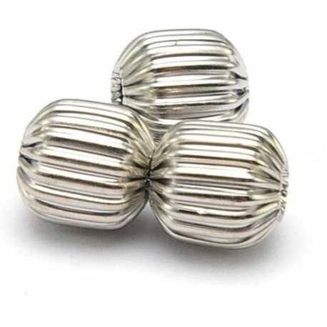 Metaal kraal, rond, antique zilver, 6 mm (10 st.)