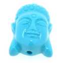 Resin kraal, boedha, turquoise, 28 mm (3 st.)