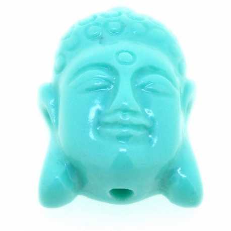 Resin kraal, boedha, mintgroen, 28 mm (3 st.)