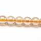 Luster kraal, rond, licht amber, 8 mm (10 st.)