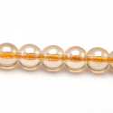 Luster kraal, rond, licht amber, 8 mm (10 st.)