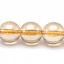 Luster kraal, rond, lichtamber, 10 mm (10 st.)