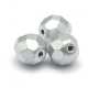 Tsjechisch glas, kraal, rond, facet, Silver, 8 mm (22 st.)