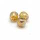 Tsjechisch glas, kraal, rond, Yellow Silver Travertin, 4 mm (57 st.)