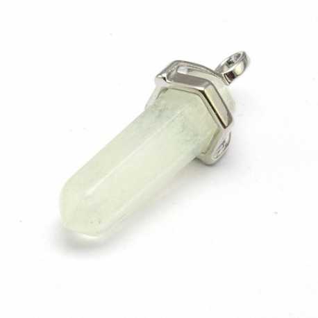 Halfedelsteen hanger wit 42 mm (1 st.)