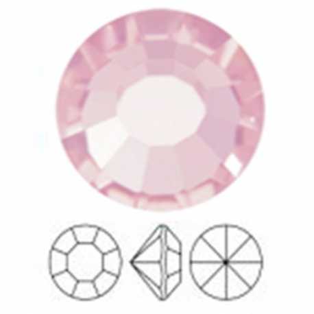 Preciosa, puntplaksteen, Mc Chaton Optima, SS39, Light Rose, Gold Foiled, 8 mm rond (1 st.)