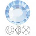 Preciosa puntplaksteen Mc Chaton Optima SS39 Aquamarine Gold Foiled 8 mm rond (1 st.)