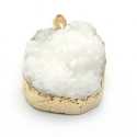 Halfedelsteen hanger wit goud (1 st.)