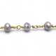Jasseron ketting kralen goud lavendel AB 5x6 mm (1 mtr.)