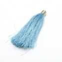 Kwastje lichtblauw zilver kapje 80 mm (1 st.)